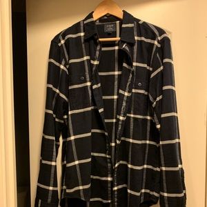Jcrew blue/white flannel in medium